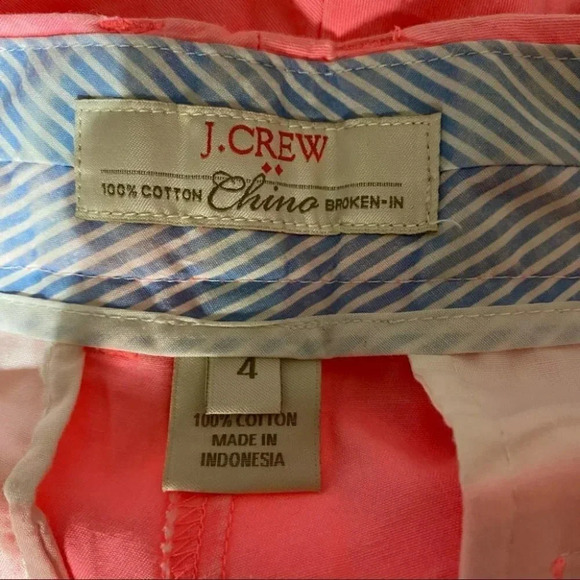 J. Crew 4 pink broken in chino shorts - Picture 3 of 3